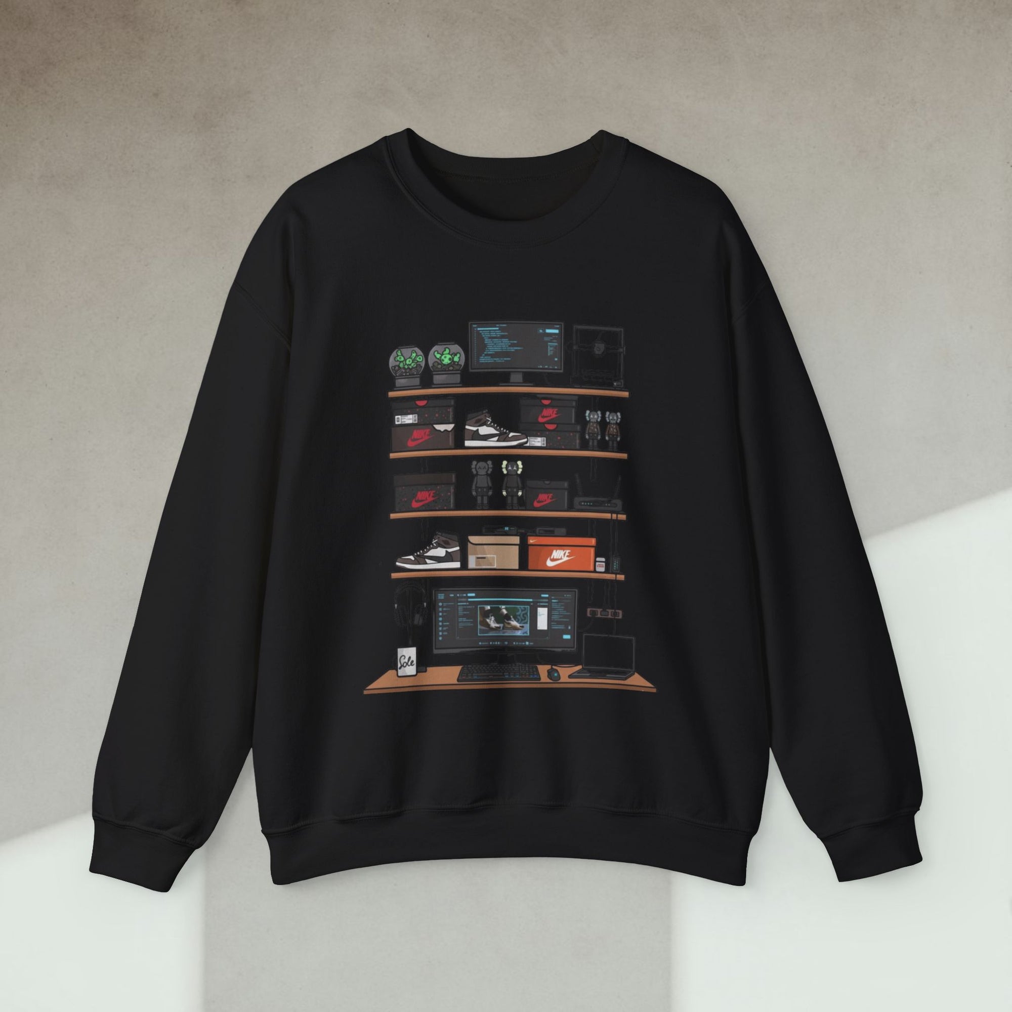 cool dev desk setup sweatshirt