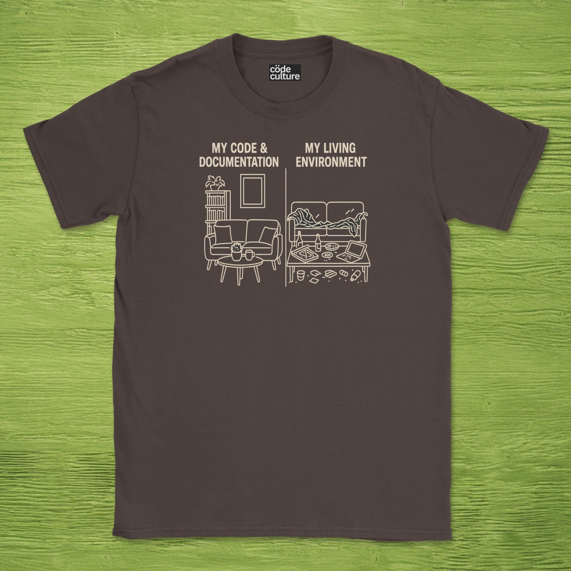 my code vs my real life shirt