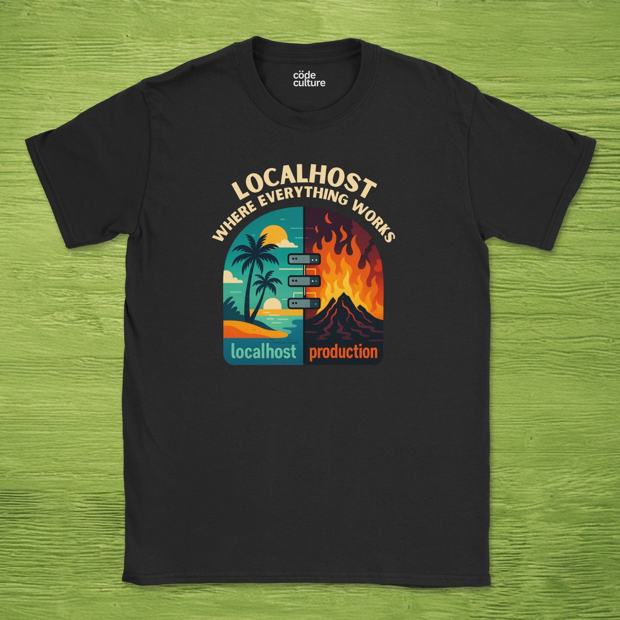 localhost vs production shirt