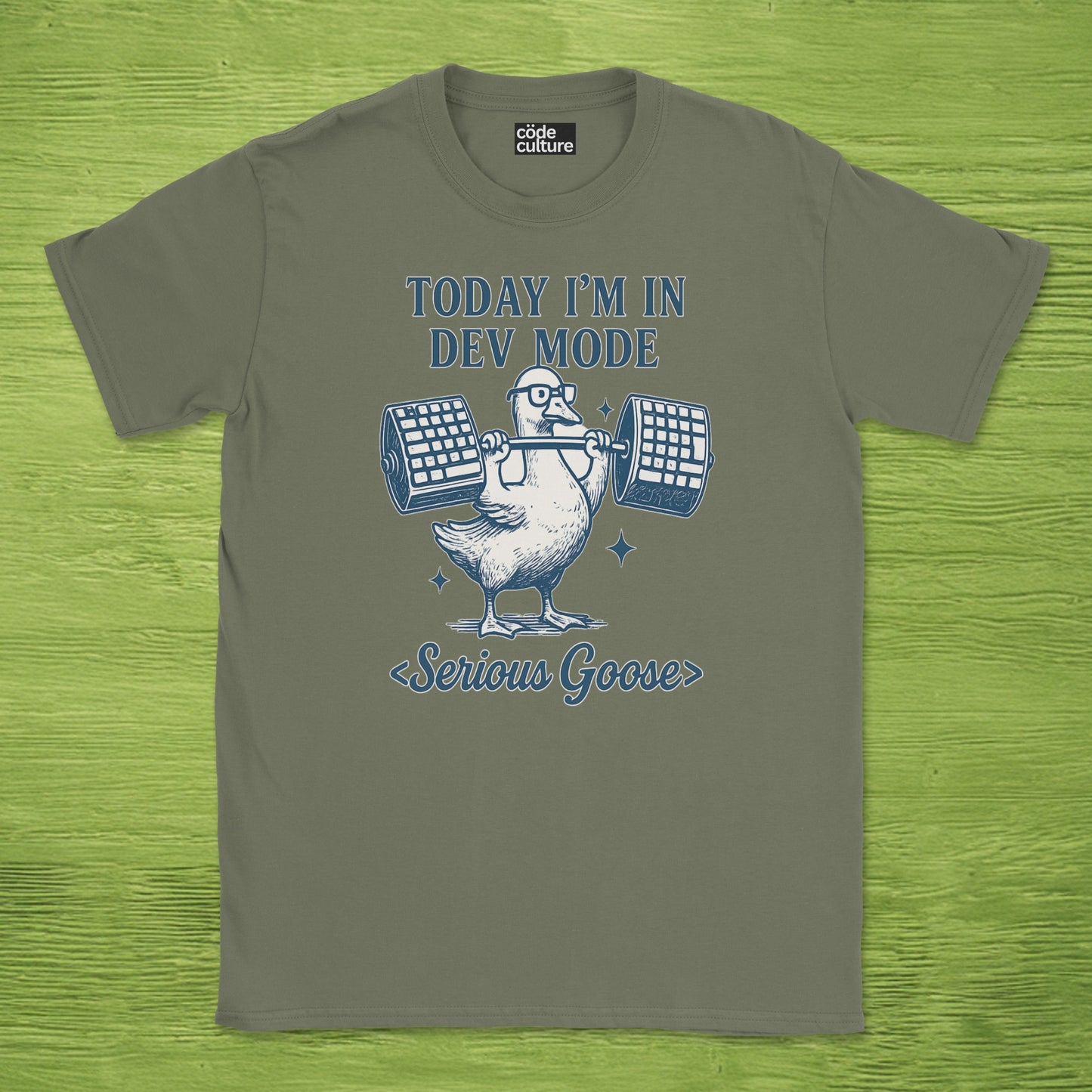 today im in dev mode goose shirt
