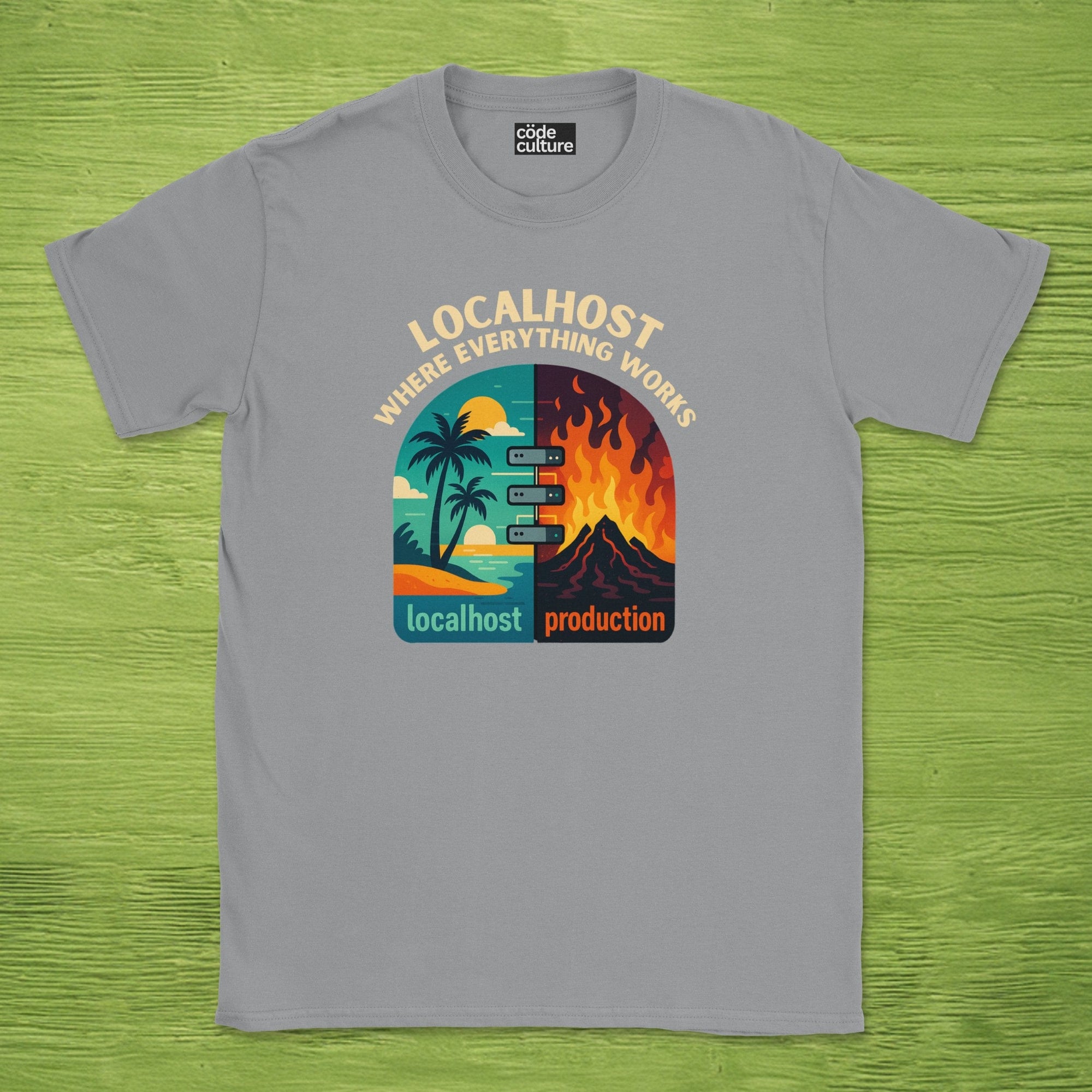 localhost vs production shirt