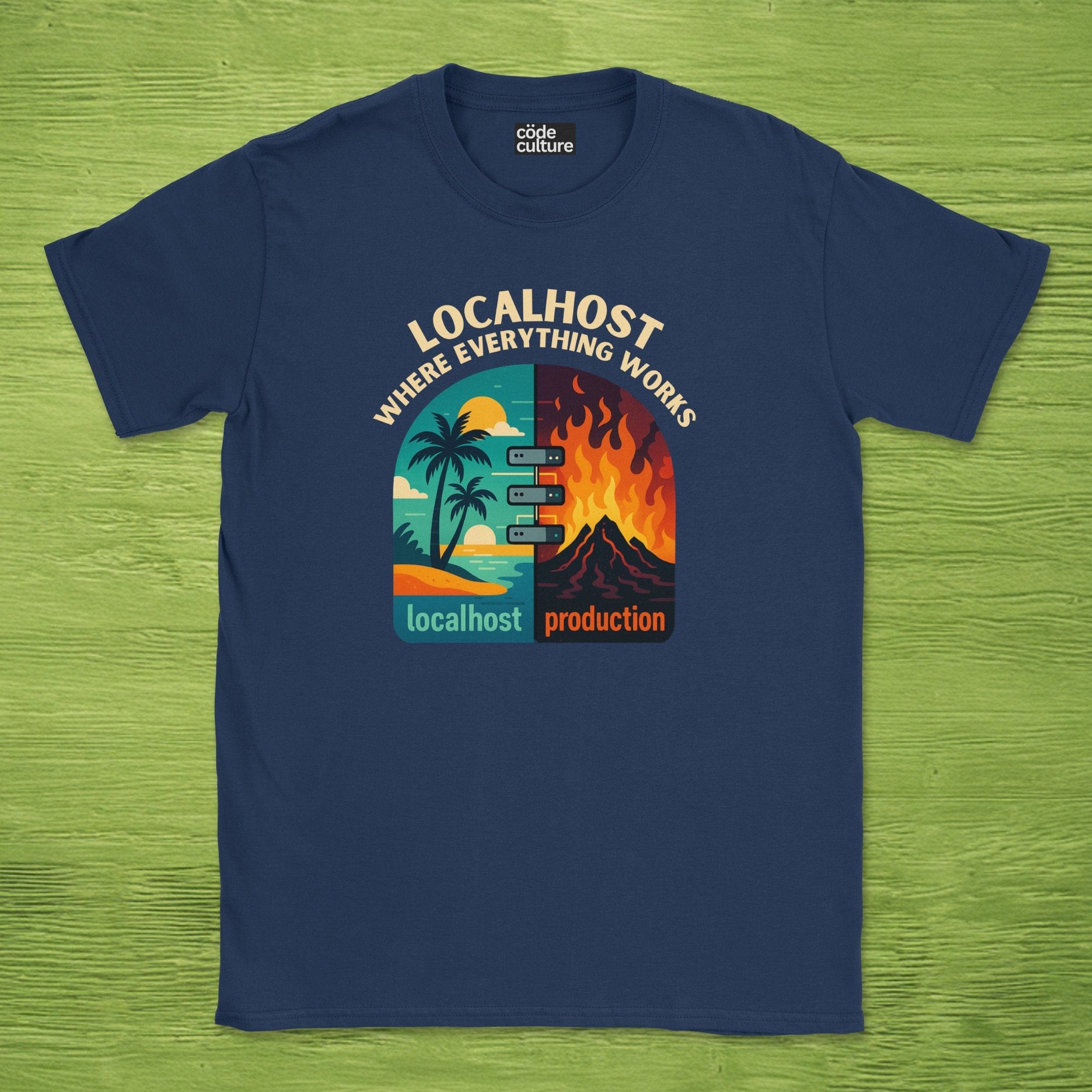 localhost vs production shirt