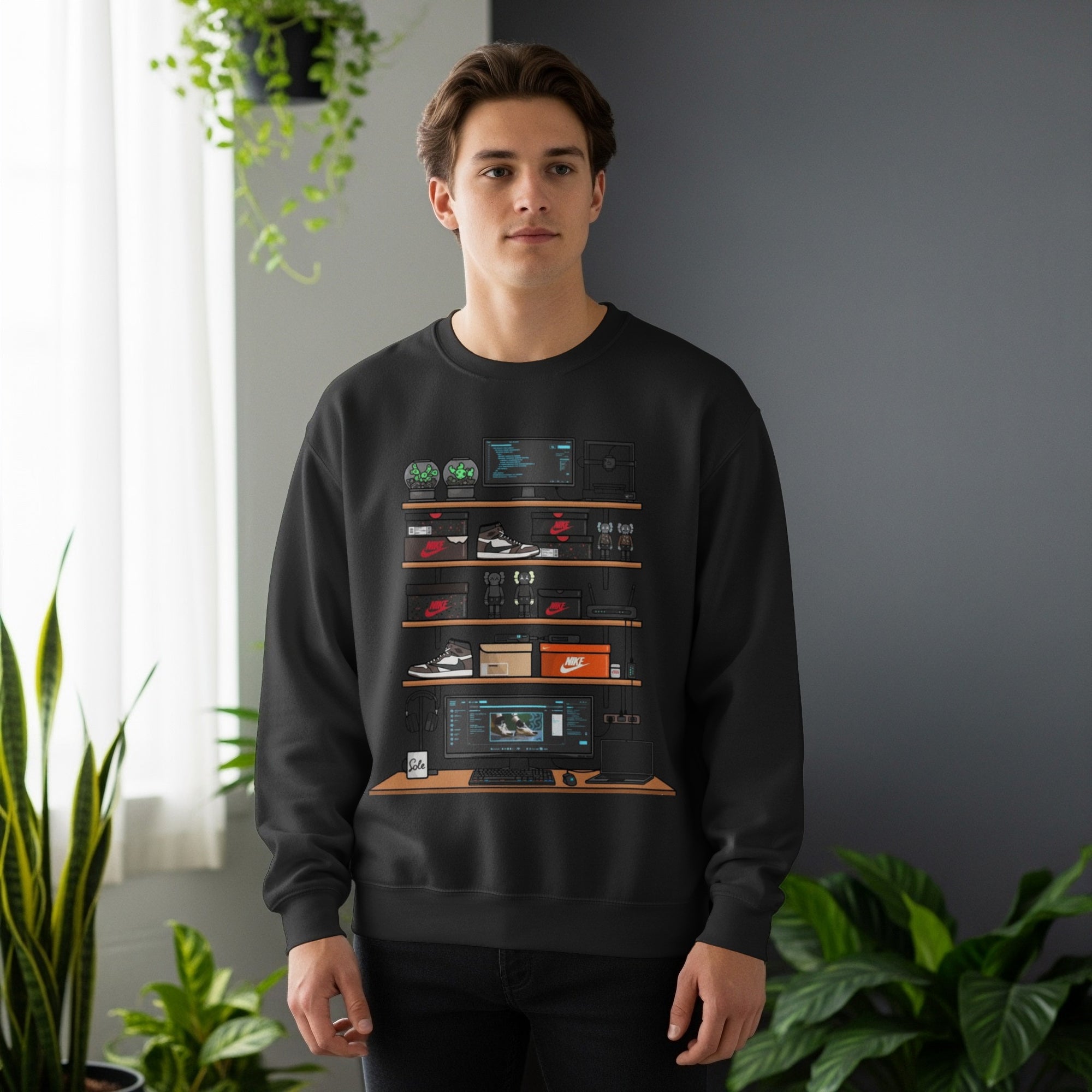 cool dev desk setup sweatshirt