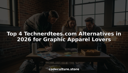 Group exploring tech-themed graphic apparel sites