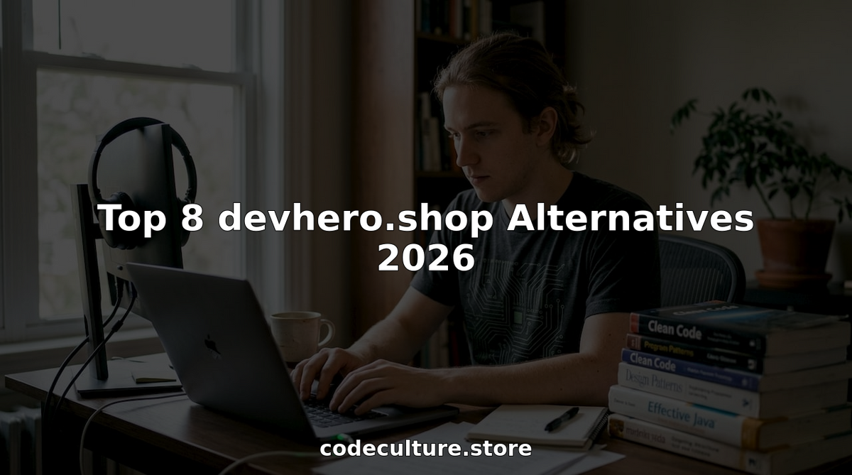 Developer wearing tech apparel in home office