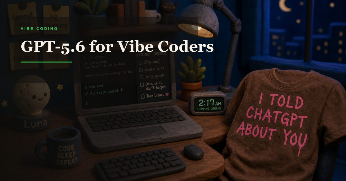 Late night coding desk with a ChatGPT shirt, terminal, checklist, and Luna desk lamp