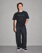 i test in PROD Premium Shirt — Black Model Full Body