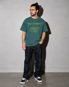 Breaking Prod on a friday Premium Shirt — Blue Spruce Model Full Body