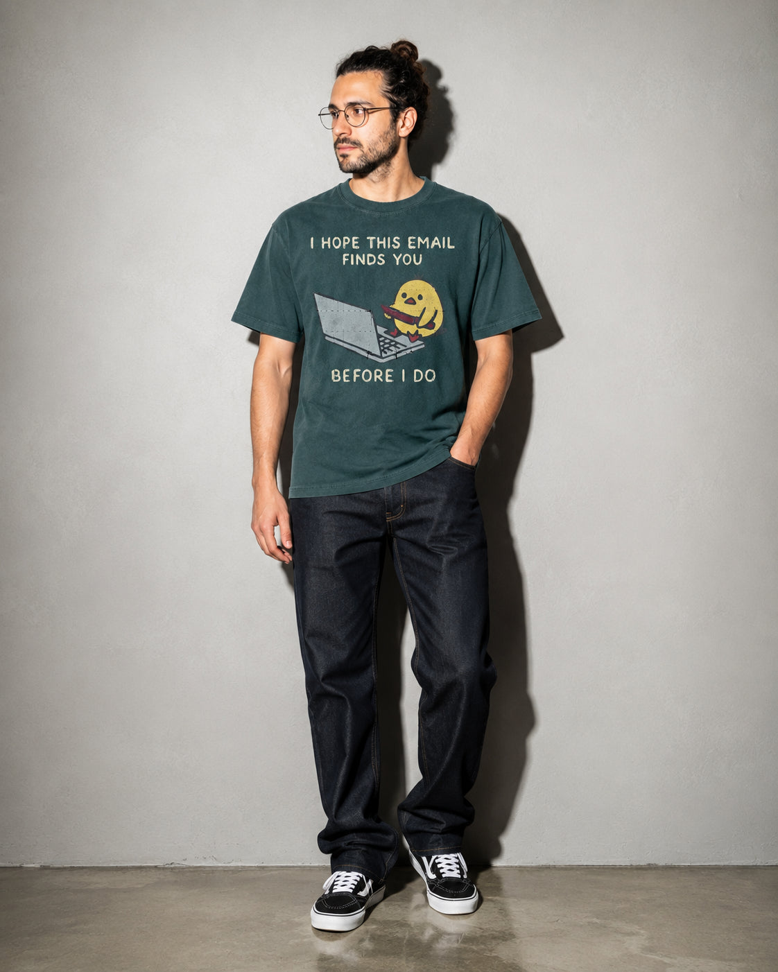 I Hope This Email Finds You Before I Do Premium Shirt — Blue Spruce Model Full Body