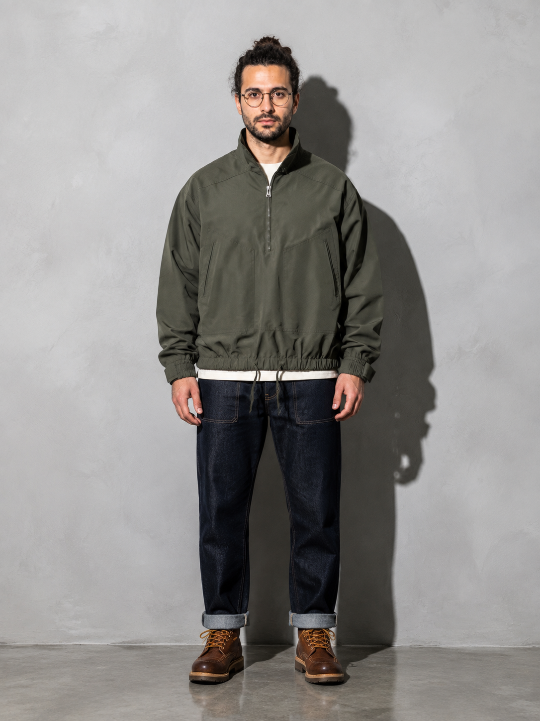 Code Culture catalog | outdoor-shell-jacket-commuting-functional-workwear | color-a003-green | full body