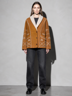 Code Culture catalog | fashion-women-warm-casual-jacket-coat | color-light-brown | full body