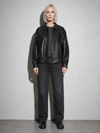 Code Culture catalog | brown-brown-autumn-trendy-leather-jacket | color-black | full body