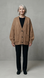 Code Culture catalog | sweater-coat-cardigan | camel | full body