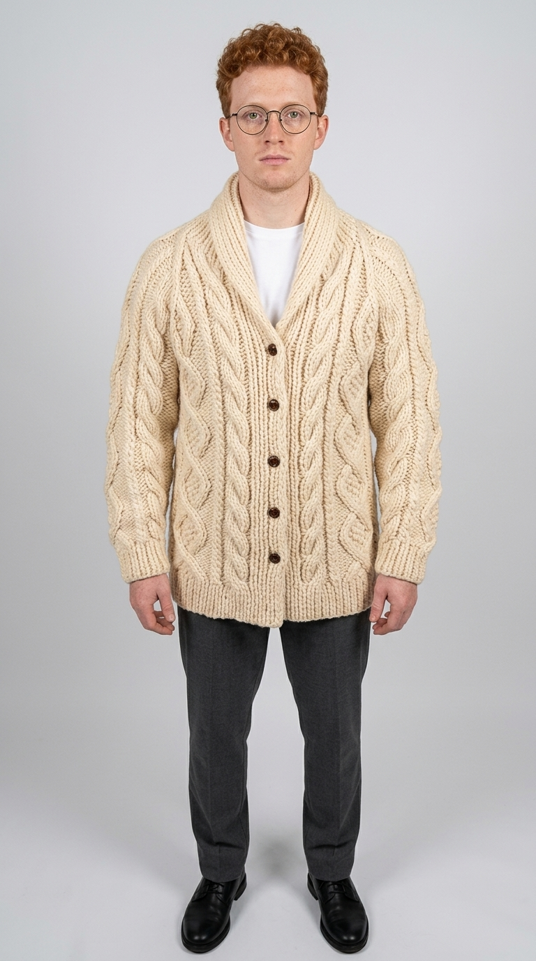 Code Culture catalog | button-rope-cardigan | beige | full body
