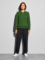 Code Culture catalog | mens-zip-up-polo-knit-sweater | green | full body