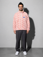 Code Culture catalog | oversized-stand-collar-jacket-lamb-fleece-sweater-fleece-top | 3518pink | full body