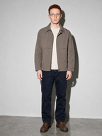 Code Culture catalog | cool-minimalism-lapel-mens-workwear-jacket | color-coffee-color | full body