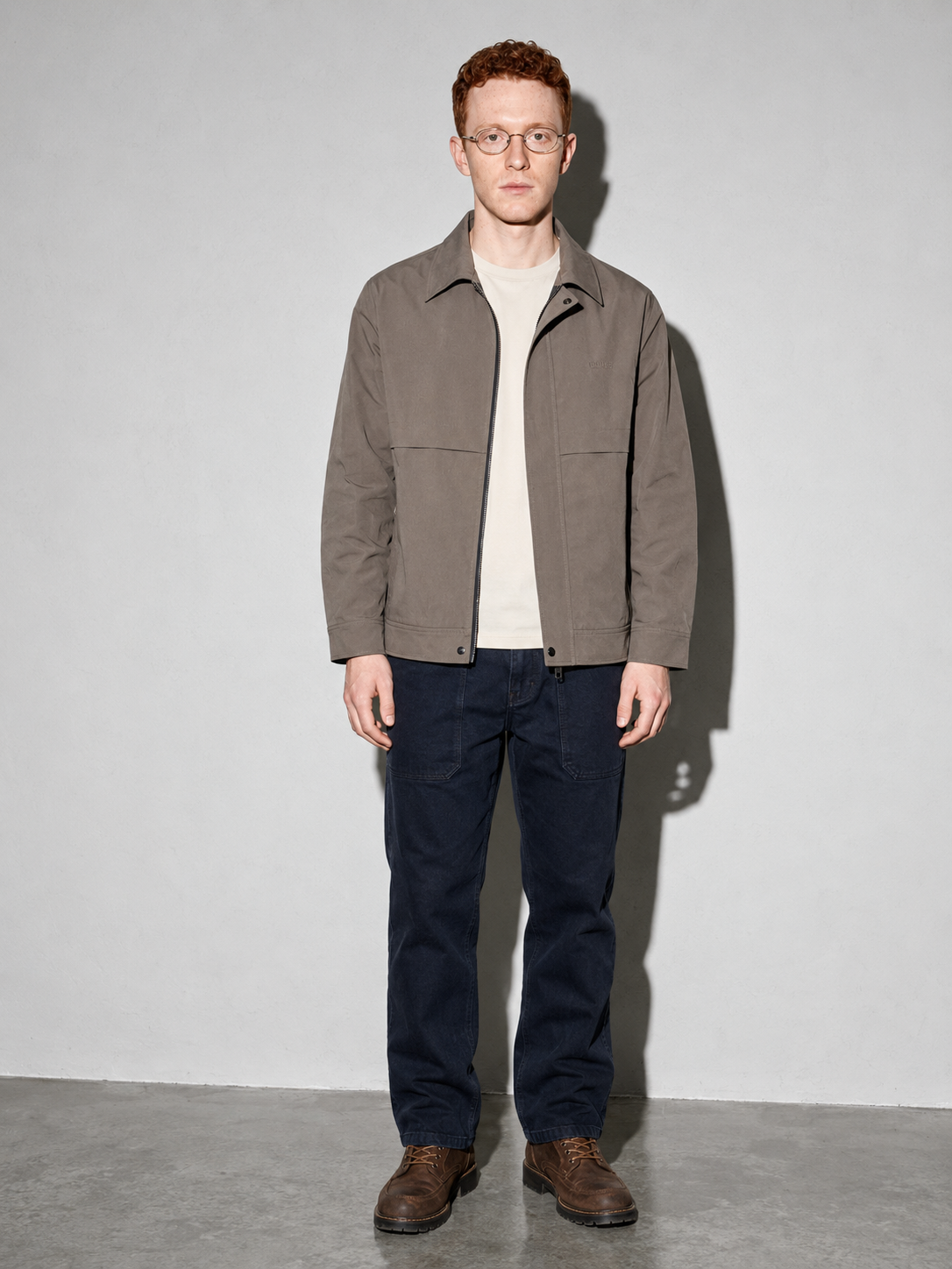 Code Culture catalog | cool-minimalism-lapel-mens-workwear-jacket | color-coffee-color | full body