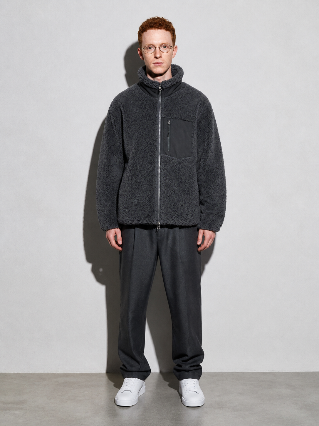 Code Culture catalog | jacket-warm-polar-fleece-jacket | grey | full body