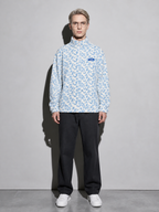 Code Culture catalog | oversized-stand-collar-jacket-lamb-fleece-sweater-fleece-top | 3518blue | full body