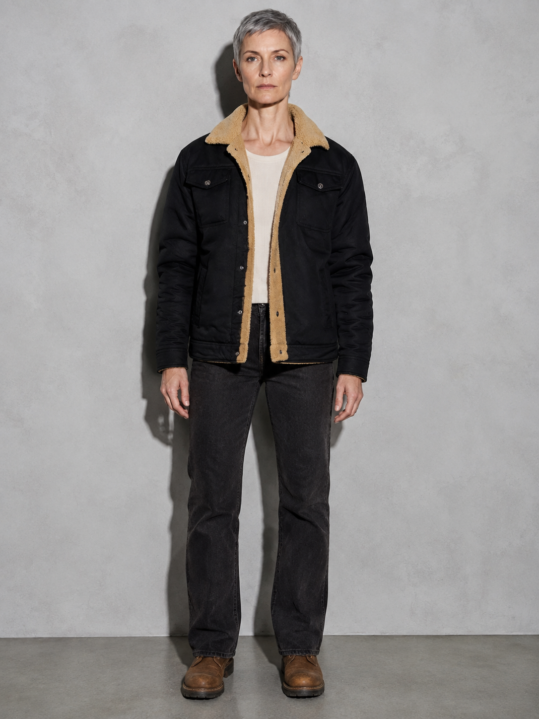 Code Culture catalog | workwear-casual-jacket-mens-coat | color-black | full body