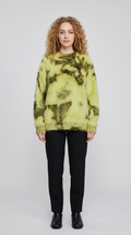 Code Culture catalog | retro-atmosphere-design-loose-sweater-sweater | yellow | full body