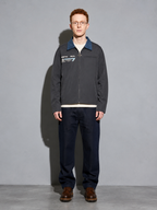Code Culture catalog | american-street-letter-printed-workwear-jacket | color-gray | full body