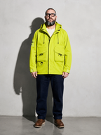 Code Culture catalog | mens-outdoor-workwear-versatile-casual-windbreaker-jacket | color-fluorescent-green | full body