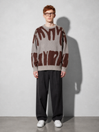 Code Culture catalog | mens-round-neck-sweater-sweater | brown | full body