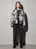 Code Culture catalog | printed-double-pocket-embellished-cotton-jacket | color-black | full body