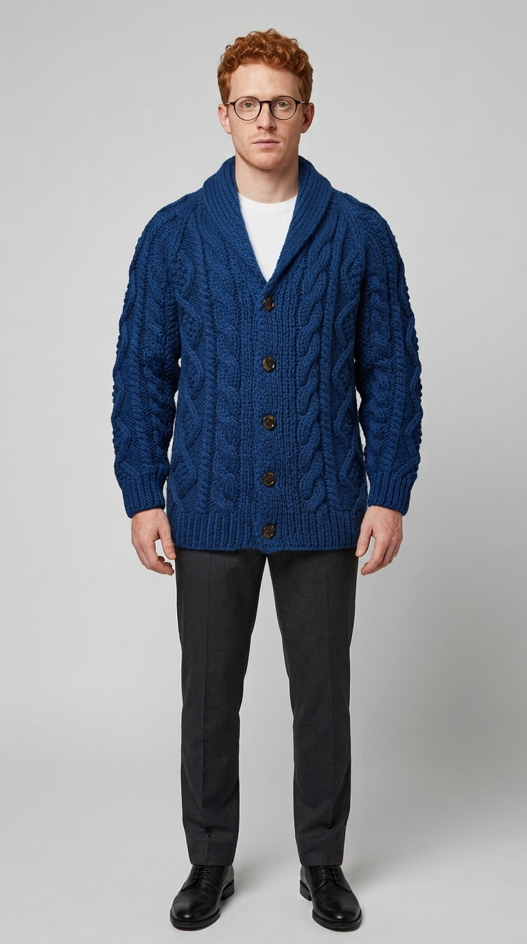 Code Culture catalog | button-rope-cardigan | navy-blue | full body