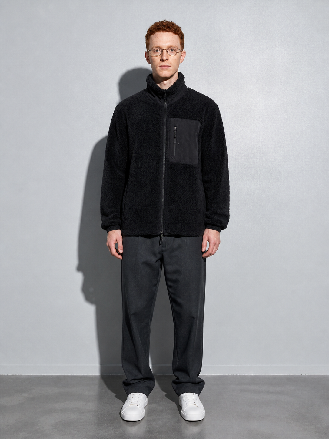 Code Culture catalog | jacket-warm-polar-fleece-jacket | black | full body