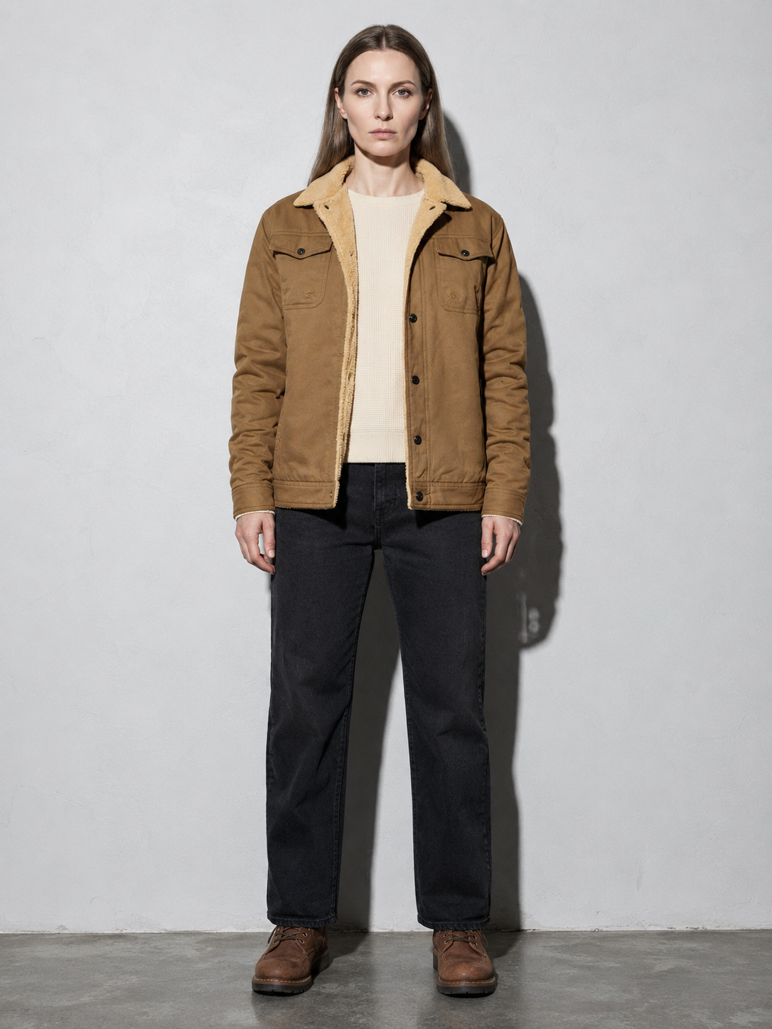 Code Culture catalog | workwear-casual-jacket-mens-coat | color-khaki | full body