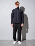 Code Culture catalog | mens-fleece-lined-thickened-lamb-wool-fleece-jacket | blue | full body