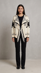Code Culture catalog | long-sleeve-knit-cardigan | apricot | full body