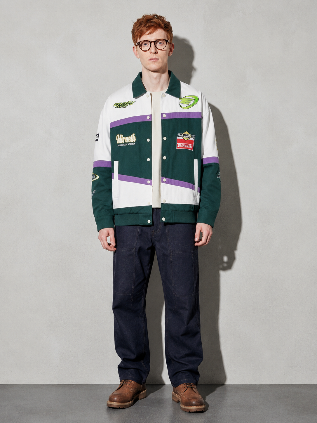 Code Culture catalog | mens-autumn-loose-fitting-street-style-casual-couplewear | color-white | full body