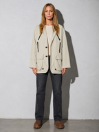 Code Culture catalog | loose-fitting-niche-design-workwear-jacket | color-apricot | full body