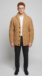 Code Culture catalog | button-rope-cardigan | khaki | full body