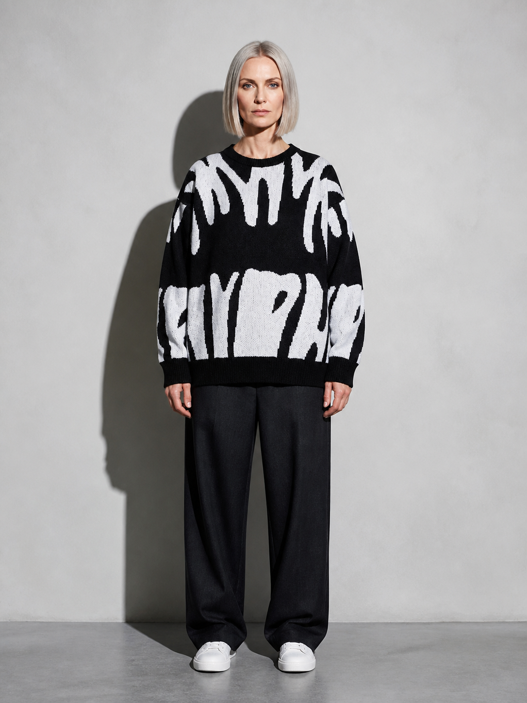 Code Culture catalog | mens-round-neck-sweater-sweater | black | full body