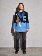 Code Culture catalog | beggar-rabbit-womens-denim-suit-jacket | color-blue | full body