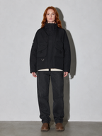 Code Culture catalog | mens-outdoor-workwear-versatile-casual-windbreaker-jacket | color-black | full body