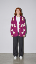 Code Culture catalog | lazy-knit-cardigan | purple | full body