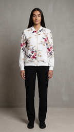 Code Culture catalog | zip-printed-cardigan | white | full body