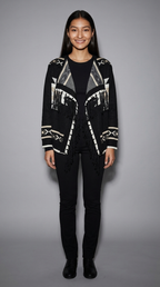 Code Culture catalog | long-sleeve-knit-cardigan | black | full body
