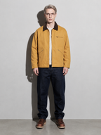 Code Culture catalog | american-workwear-retro-lapel-jacket | color-khaki | full body