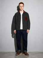 Code Culture catalog | retro-style-workwear-cotton-corduroy-jacket-coat | color-gray | full body