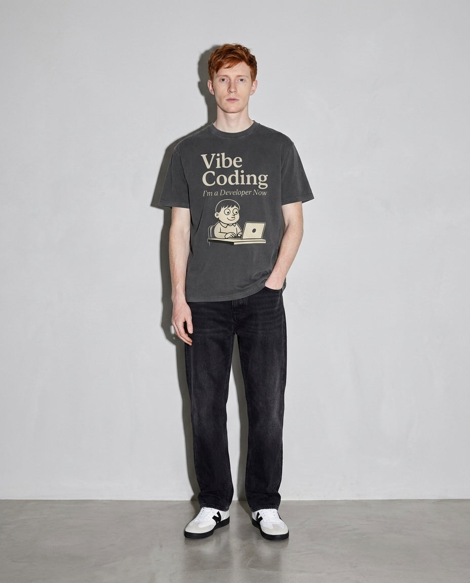 vibe coding Premium Shirt — Pepper Model Full Body