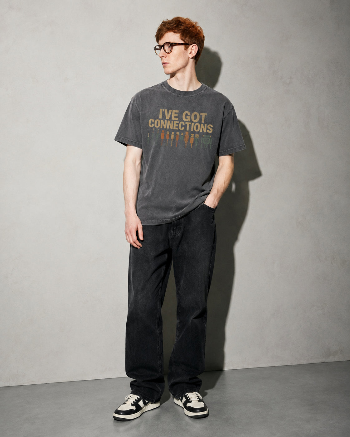 i've got connections Premium Shirt — Pepper Model Full Body