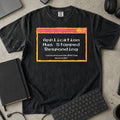 Application Has Stopped Responding Shirt in Black, Comfort Colors 1717 tee flat lay