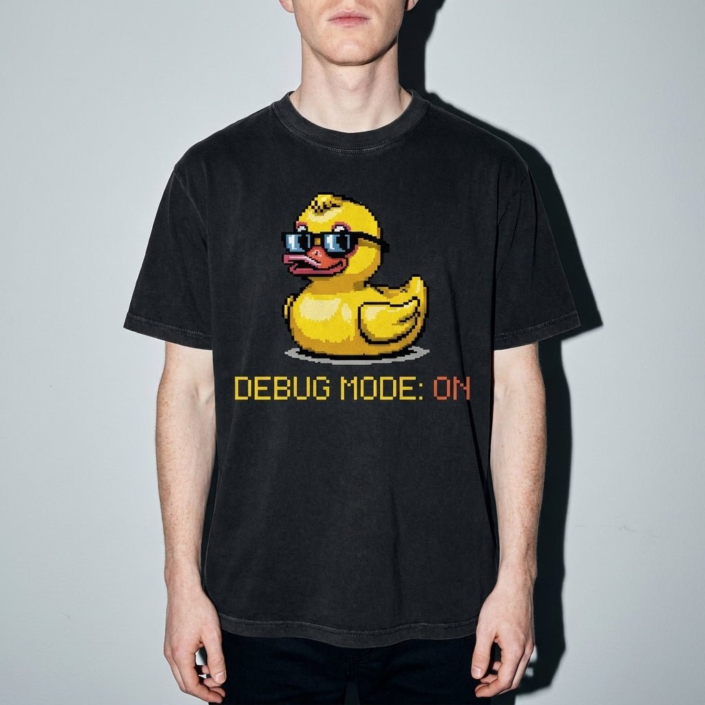 Debug mode: ON Premium Shirt — Black Model Zoom Hero